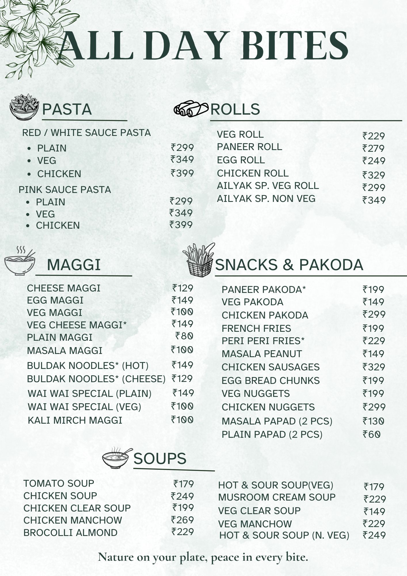 Ailyak All Day Bites 2 Menu